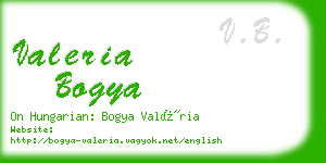 valeria bogya business card